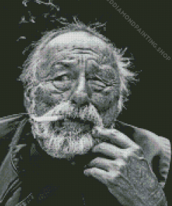 Black And White Jim Harrison Diamond Painting