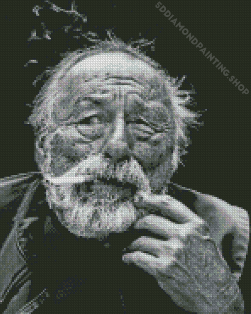 Black And White Jim Harrison Diamond Painting