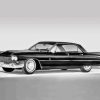 Black And White Cadillac 1959 Diamond Painting