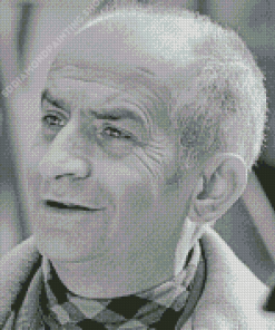 Black And White French Actor Louis De Funes Diamond Painting