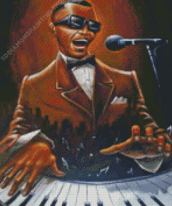 Black Man At Piano Diamond Painting