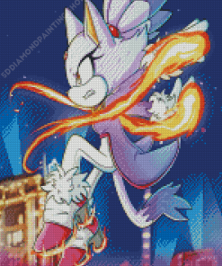 Blaze The Cat Diamond Painting