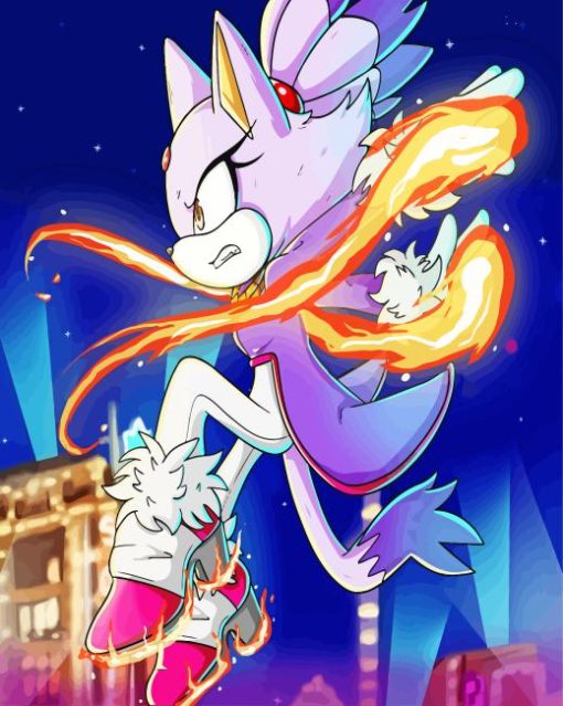 Blaze The Cat Diamond Painting