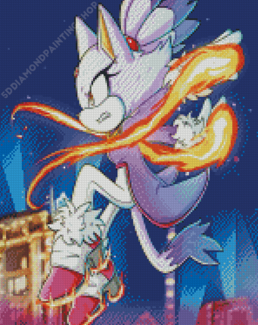 Blaze The Cat Diamond Painting