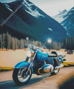 Blue Motorcycle Diamond Painting