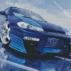 Blue Nissan S15 Sport Car Diamond Painting