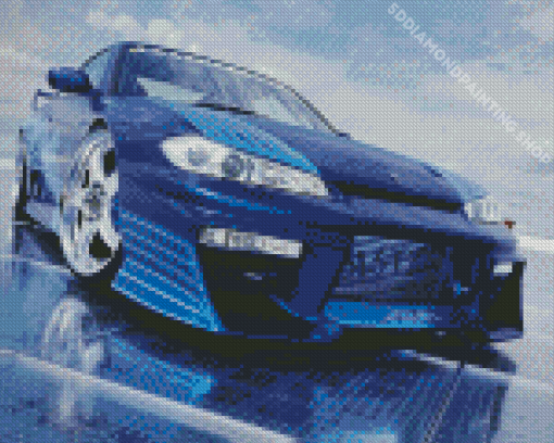 Blue Nissan S15 Sport Car Diamond Painting