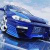 Blue Nissan S15 Sport Car Diamond Painting