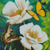 Butterflies And Poppie Diamond Painting