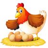 Cartoon Chicken With Eggs Diamond Painting