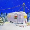 Christmas Vintage Trailer Diamond Painting