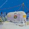 Christmas Vintage Trailer Diamond Painting