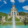 Ciutadella Park Waterfall Diamond Painting