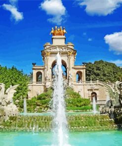 Ciutadella Park Waterfall Diamond Painting