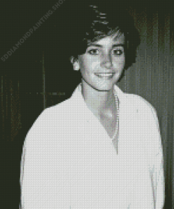 Courteney Bass Cox In Black And White Diamond Painting