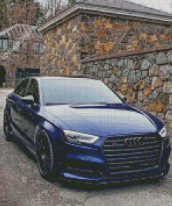 Dark Blue Audi A3 Diamond Painting