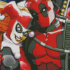 Deadpool And Harley Quinn Couple Diamond Painting