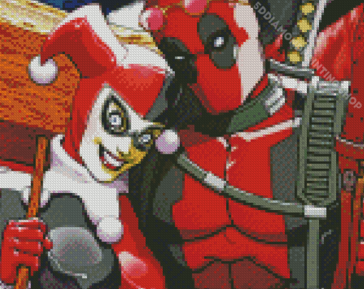 Deadpool And Harley Quinn Couple Diamond Painting