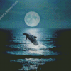 Dolphin At Night Diamond Painting