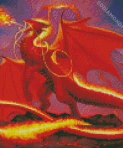 Fantasy Fire Dragon Diamond Painting