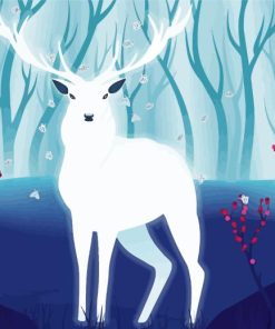 Fantasy White Deer Diamond Painting