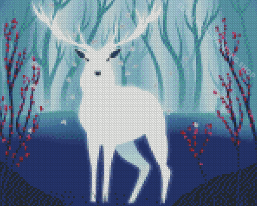 Fantasy White Deer Diamond Painting