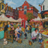 Farm Market Village Diamond Painting