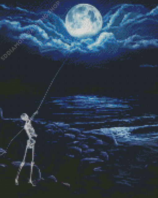 Full Moon Skeleton Diamond Painting