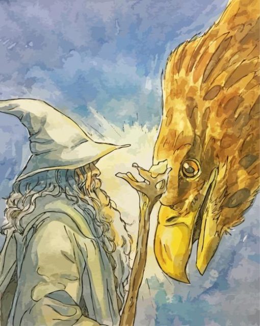 Gandalf And The Eagle Art Diamond Painting