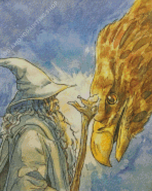 Gandalf And The Eagle Art Diamond Painting