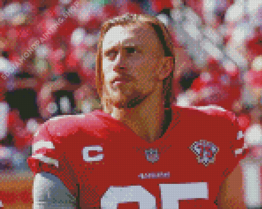 George Krieger Kittle Player Diamond Painting