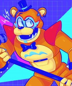 Glamrock Freddy Video Game Diamond Painting