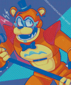 Glamrock Freddy Video Game Diamond Painting