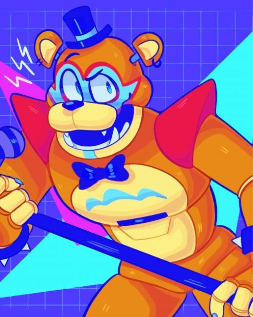 Glamrock Freddy Video Game Diamond Painting