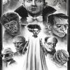 Hollywood Monsters In Black And White Diamond Painting