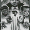 Hollywood Monsters In Black And White Diamond Painting