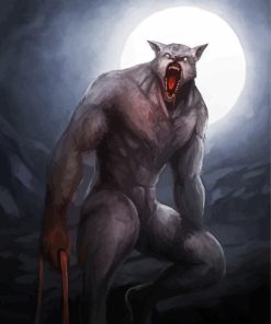 Hungry Werewolf With Moon Diamond Painting