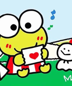 Keroppi Holding Love Letter Diamond Painting