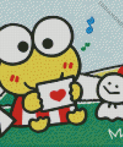 Keroppi Holding Love Letter Diamond Painting