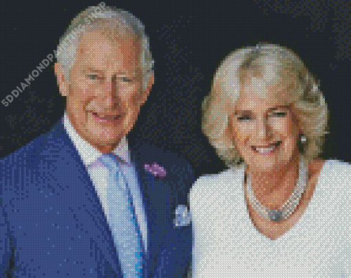 King Charles With Camilla Diamond Painting