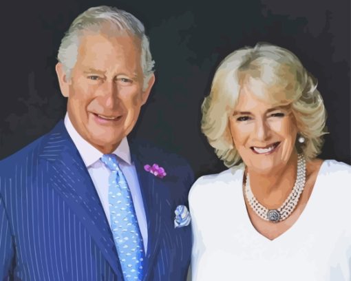 King Charles With Camilla Diamond Painting