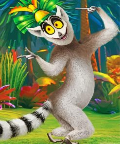 King Julien Diamond Painting