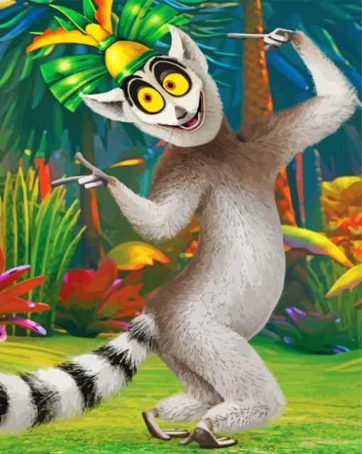 King Julien Diamond Painting