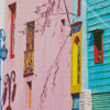 La Boca Argentina Buildings Diamond Painting