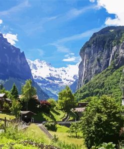 Lauterbrunen Waterfall Diamond Painting