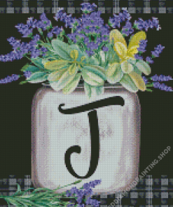 Letter J Diamond Painting