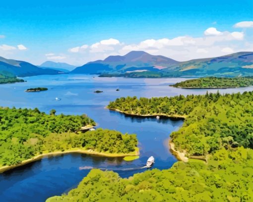 Loch Lomond Landscape Diamond Painting