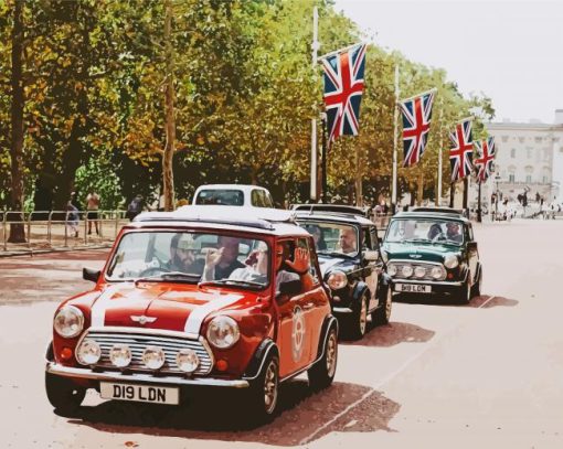 London Classic Mini Cars Diamond Painting