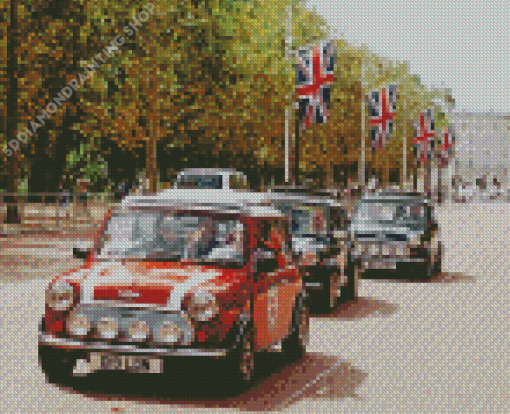 London Classic Mini Cars Diamond Painting