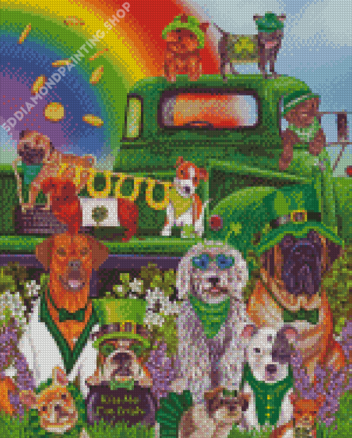 Lucky Pups St Diamond Painting